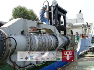 TUF engineer is Maintaining the Dredging Cardanic Joint